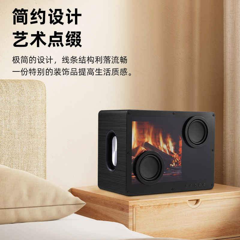 新款桌面悬浮歌词无线蓝牙音响家用音箱壁画带APP潮玩音响大功率|undefined