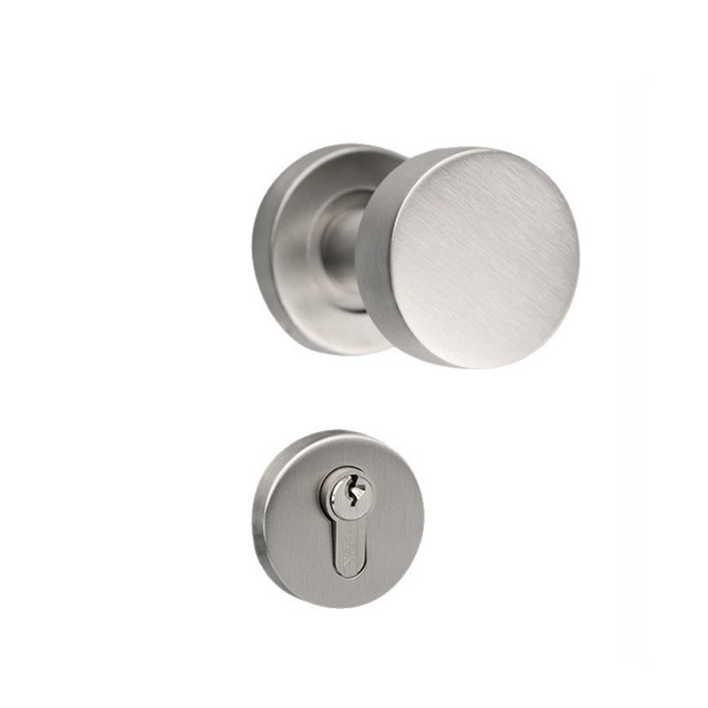 Acero inoxidable 304 cerradura esférica americana cerradura silenciosa de puerta dividida puerta del dormitorio cerradura de manija redonda doble cerradura de puerta de madera