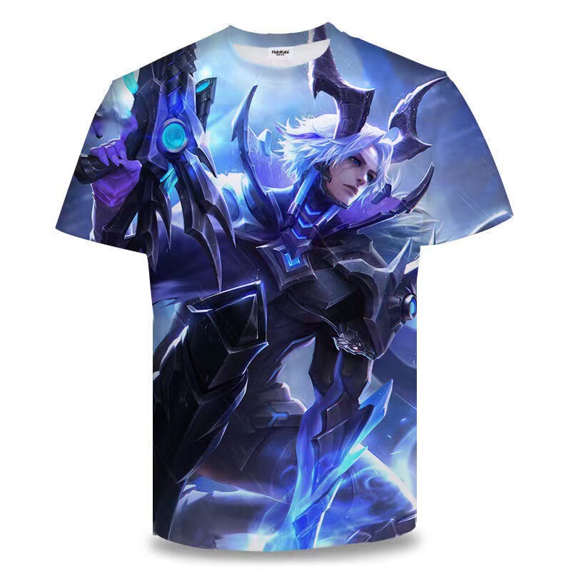 King Glory T-shirt Sun Wukong zhizunbao hell fire horse Super ShenWei clothes 3D printing fashion high street short sleeve