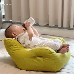 Baby Sofa Can Lie down and Sleep, Small Month-Old Baby Sofa Single Cute Bear Sofa Chair Cartoon Kids Seat