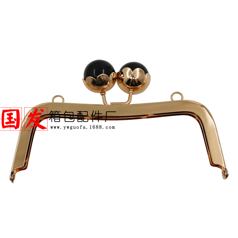 [Agujero de tornillo] 16cm cintura cóncava brillante flor de loto cabeza de perla boca oro al por mayor 25MM cuentas