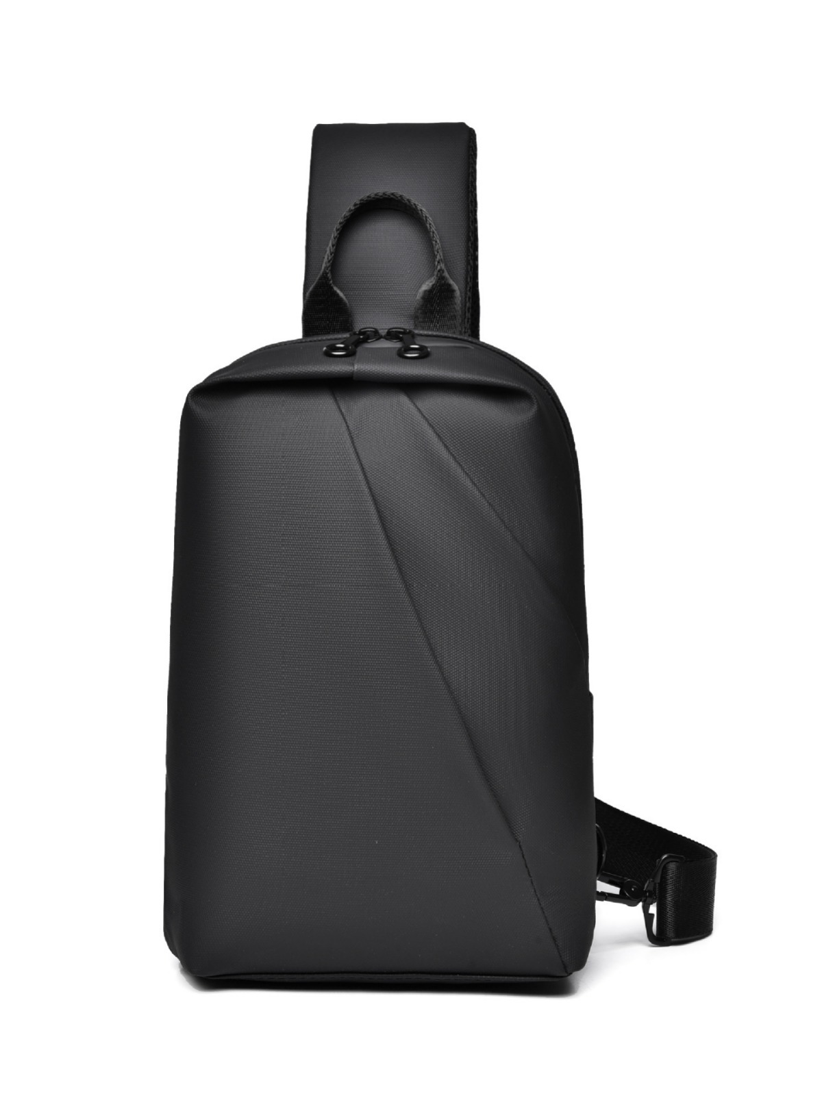 Seleccione estrictamente la tendencia de negocios simple bolso de pecho de hombre moda transfronteriza coreana película de piel de hombro a prueba de salpicaduras mochila de color sólido