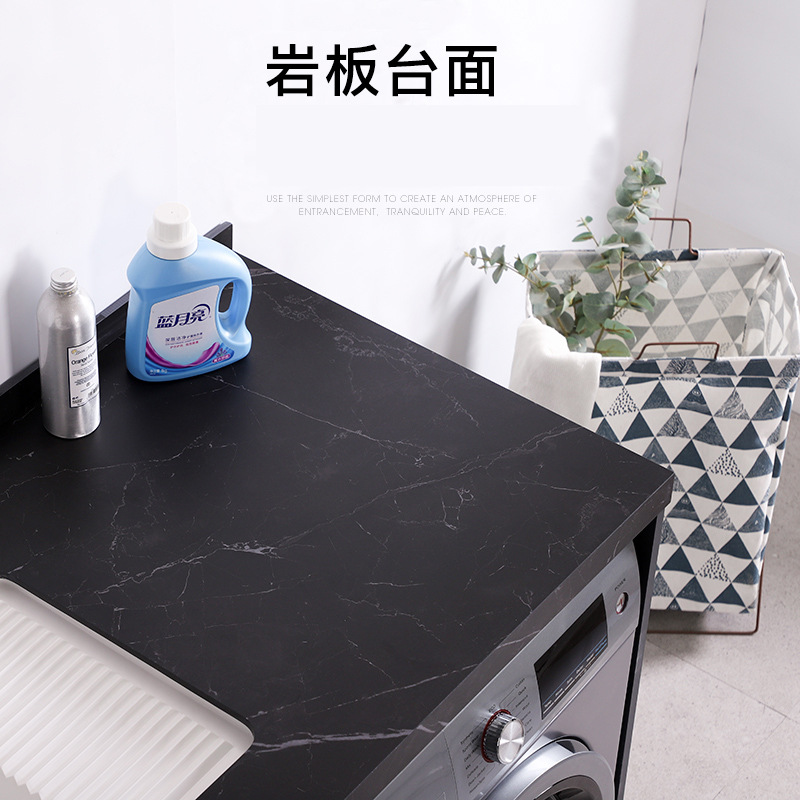 Placa de roca alta y baja cuenca espacio aluminio lavado armario balcón lavadora socio lavabo integrado gabinete fregadero de lavandería