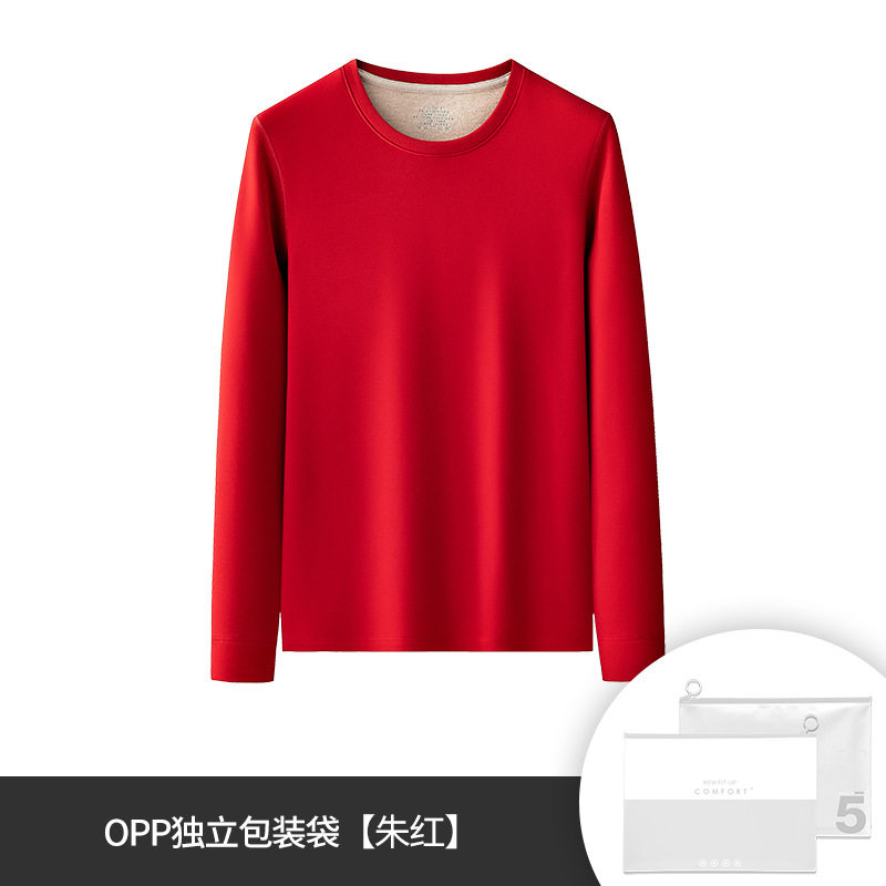 [Contiene seda] Nueva ropa de abrigo de cuello medio alto de lana para mujer transfronteriza de otoño e invierno, color sólido más camisa de fondo grueso de terciopelo