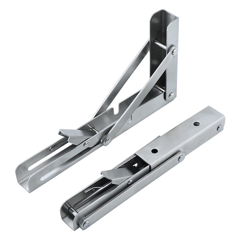 Soporte de triángulo plegable de acero inoxidable soporte de carga engrosada soporte de partición estante Estante soporte de pared