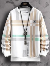 圆领卫衣春秋装男士上衣服高级感宽松长袖t恤小衫2024新款打底衫