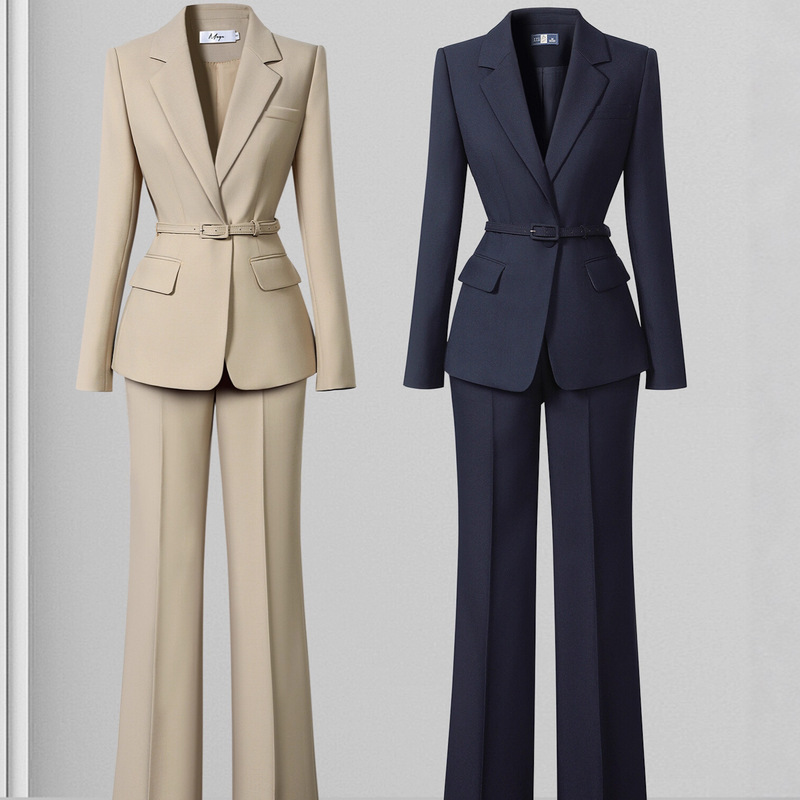 Autumn Women's Suit Professional Formal Wear Elegant Waist-Cinching Ol Commuting Workwear for Sales Staff and Jewelry Store Employees Autumn Women's Suit Professional Formal Wear Elegant Waist-Cinching Ol Commuting Workwear for Sales Staff and Jewelry Store Employees