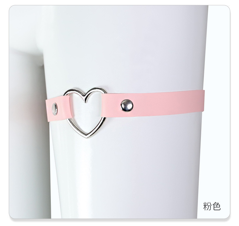 SM Leg Ring with Metal Buckle in PU Leather, Light Bondage Wearable Adult Accessory — detail image 5
