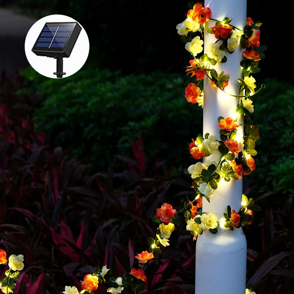 Light powder+orange rose vine lamp
