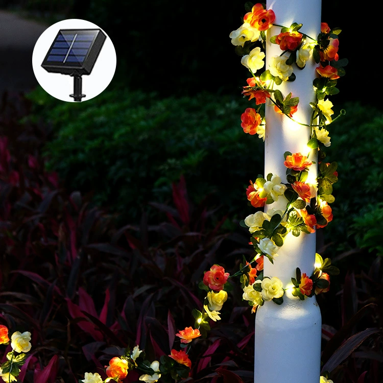 LED-украшение для шатра в поездке, световая лента, светильник из ротанга на солнечной батарее
