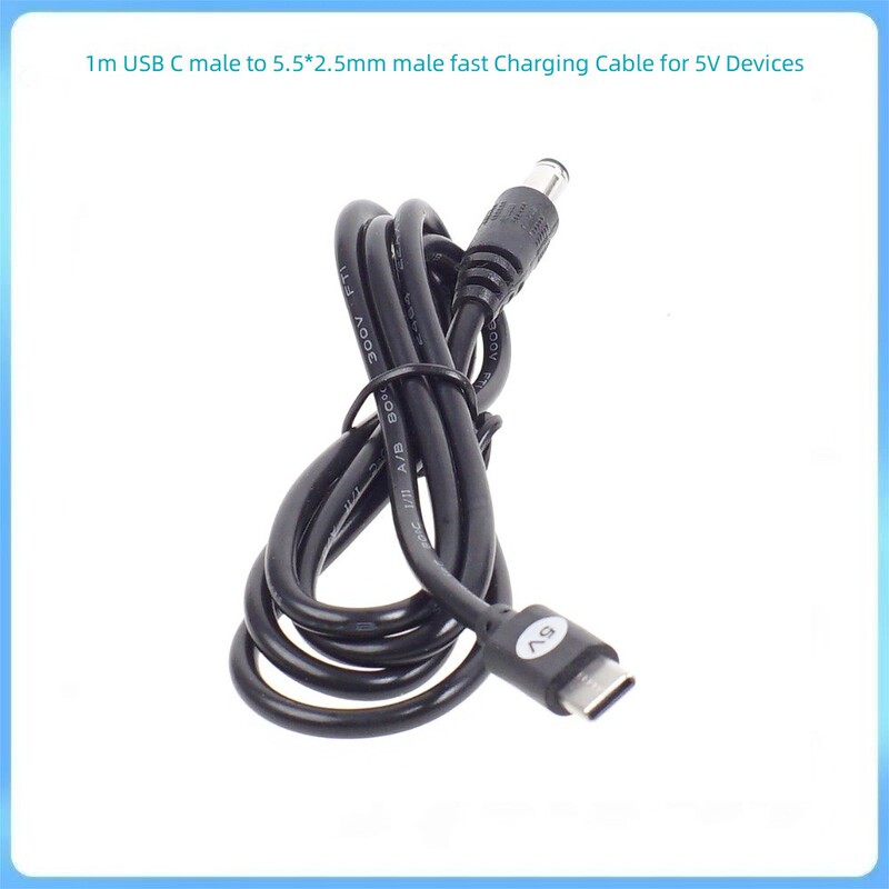 Usb-C Charging Cable Suitable for 5V, 9V, 12V, 15V, 20V Devices, Usb-C to 5.5X2.5