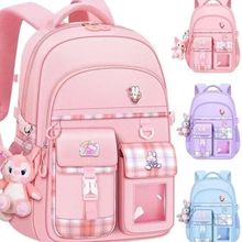 新款书包女生小学生一二三背包六年级女孩减负护脊大容量轻便儿童