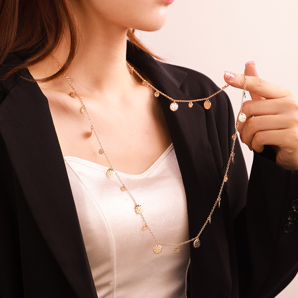 Retro Geometric Alloy Plating Necklace display picture 7