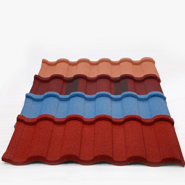 供应 镀铝锌彩石瓦 金属彩砂瓦 坡型屋面瓦  镀锌彩砂合金瓦