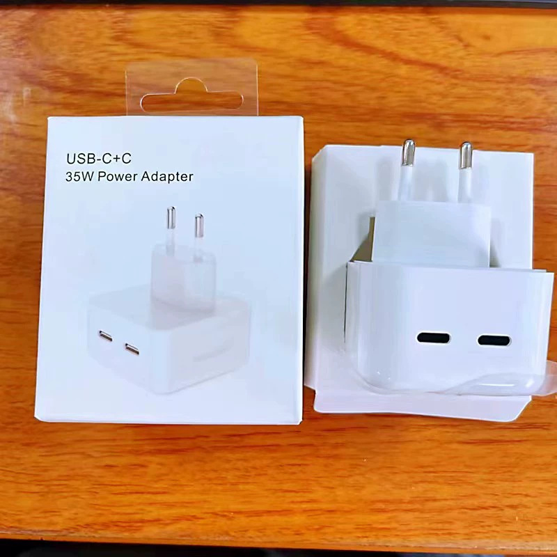 Apple фруктовая головка зарядки 13Pro двойной PD быстрая зарядка 35W двойной порт Type-c складная быстрая зарядка 20W двойной C флеш зарядка