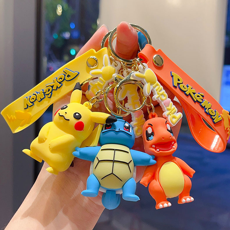 Carto treasure can dream key chain Pokemon Pikachu pendant can reach duck student bag gift factory wholesale Carto treasure can dream key chain Pokemon Pikachu pendant can reach duck student bag gift factory wholesale