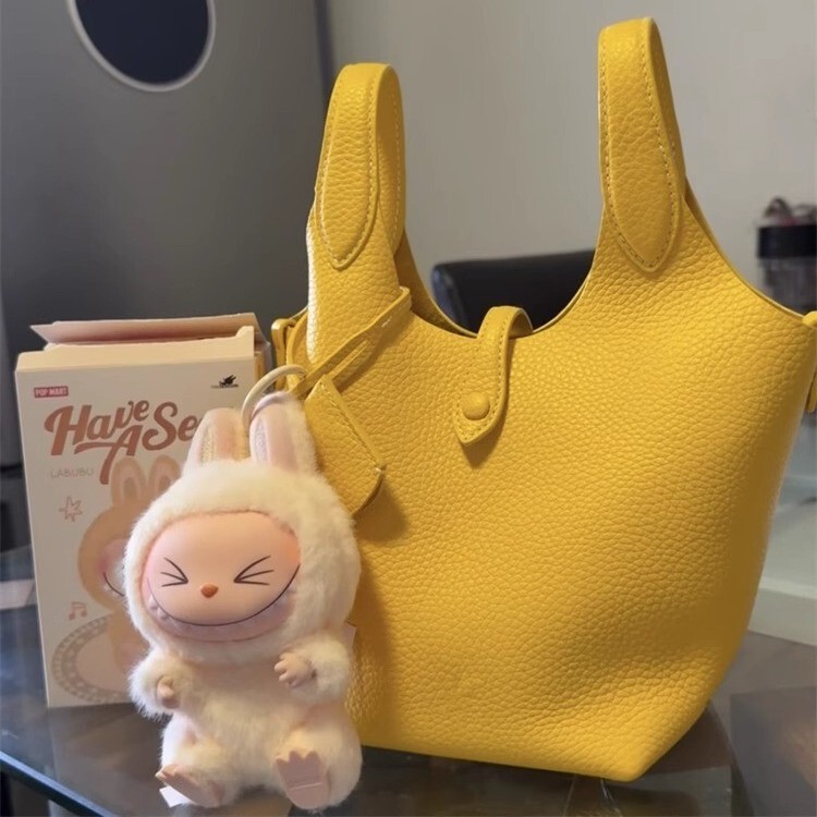 Polo Handbag, Shoulder Crossbody Bucket Bag, Top-Layer Cowhide Tote Bag, Versatile and Elegant Genuine Leather Women's Bag