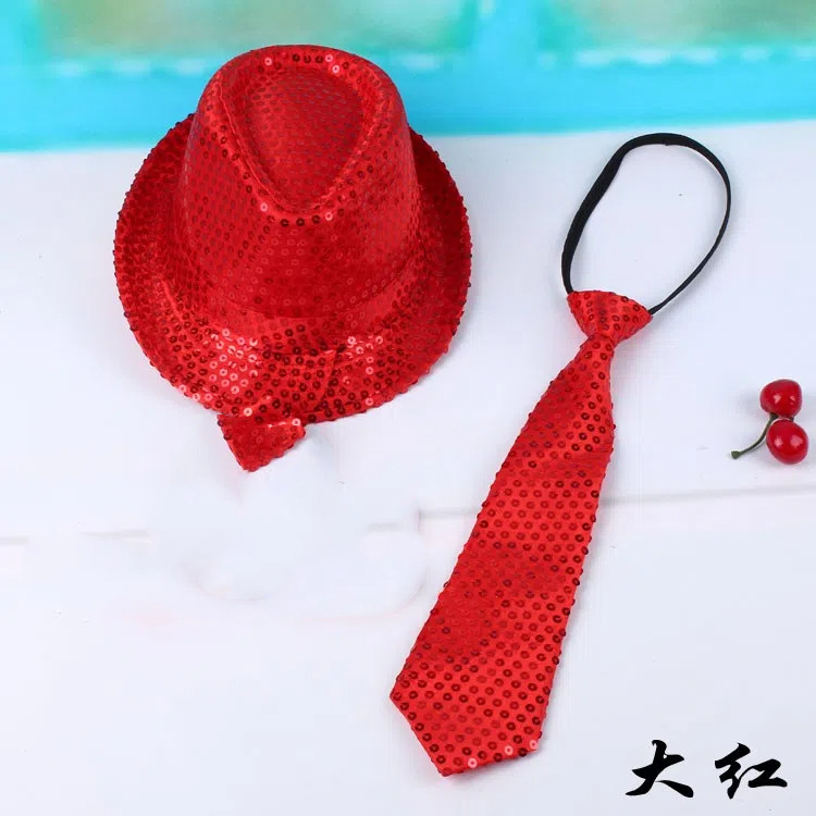 Sombreros de lentejuelas para niños sombreros de jazz espectáculo espectáculo danza de escenario sombreros de día de los niños adultos sombreros de lentejuelas negros