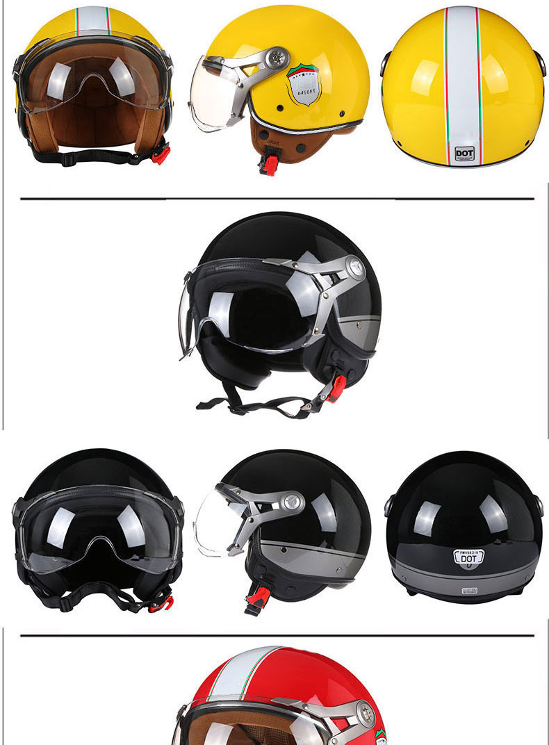 Electric Scooter Helmet Half Helmet Motorcycle Retro Helmet
