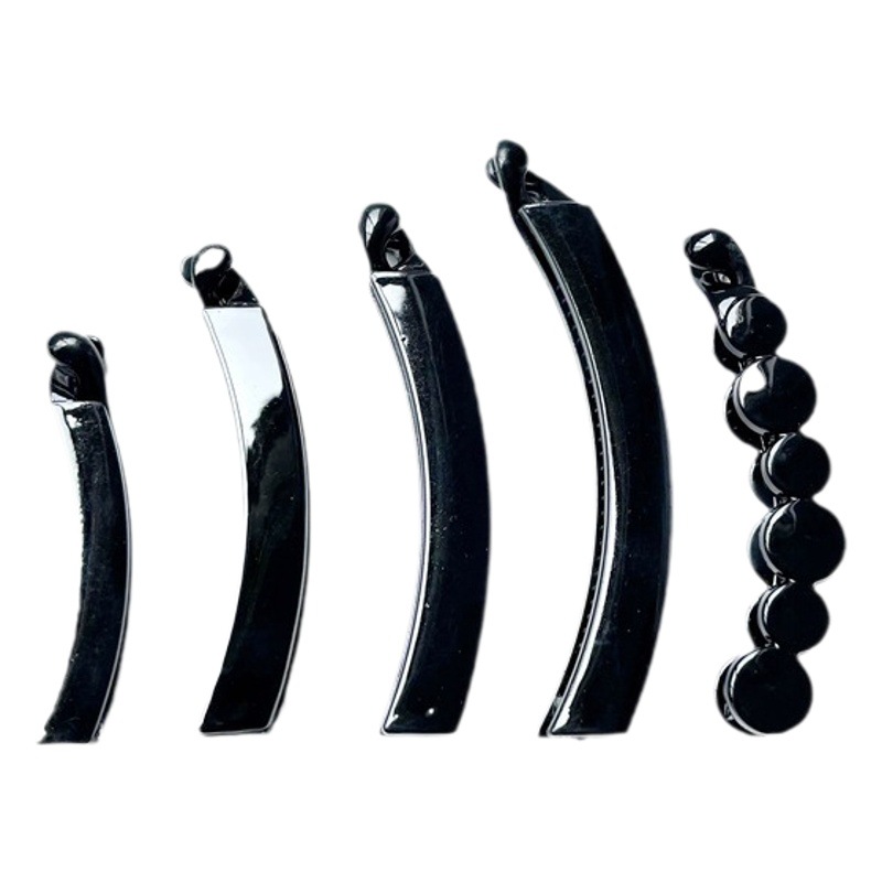 Small large banana clip plastic vertical clip black multi-size handmade bow DIY accessories material