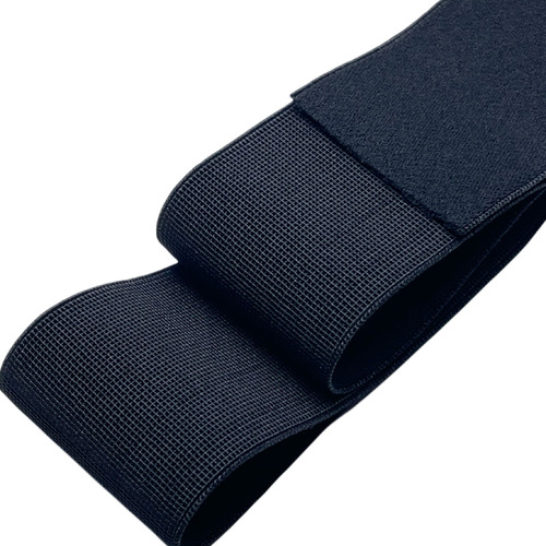 Single-sided wool elastic band, black and white wool-sided checkered nylon high-elastic webbing skirt waist and trouser head elastic band wholesale