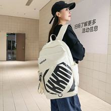 新款高颜值字母款背包情侣休闲简约轻便通勤时尚百搭大容量双肩包