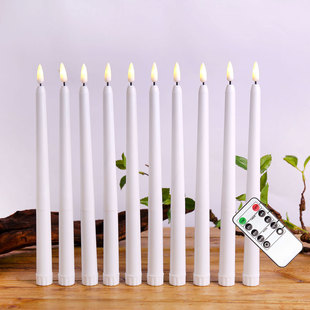 Warm White remote control electronic candle led remote control long pole wax Halloween Christmas long candle cross-border supply hot sale