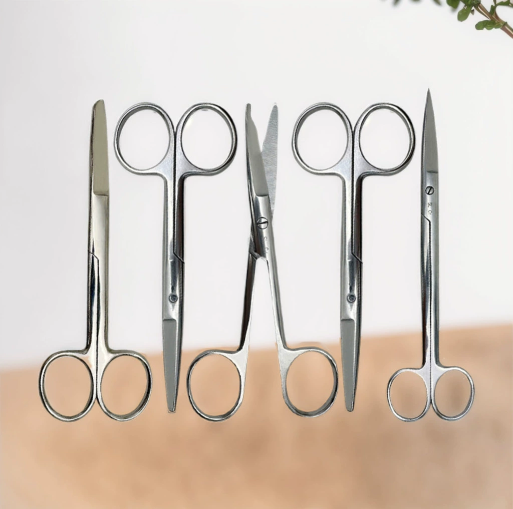 Scissors stainless steel, gauze cosmetic nurse uniform, anatomy