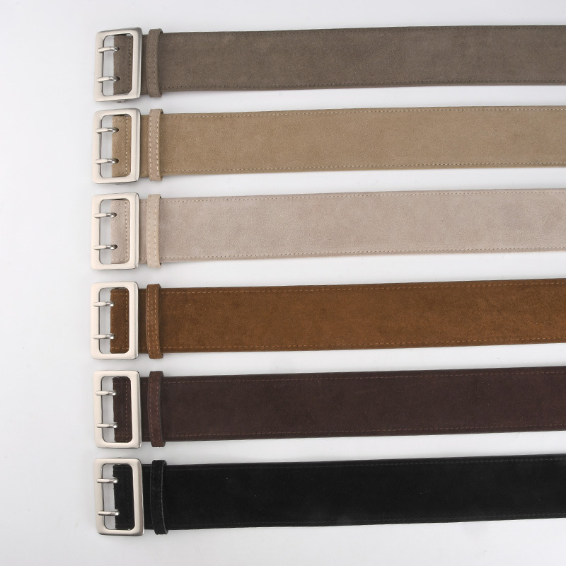 Niche Retro Matte Wide Waist Belt For Women Genuine Leather Elegant Fashion High-End Belt Accessory For Dresses - Thumbnail 2