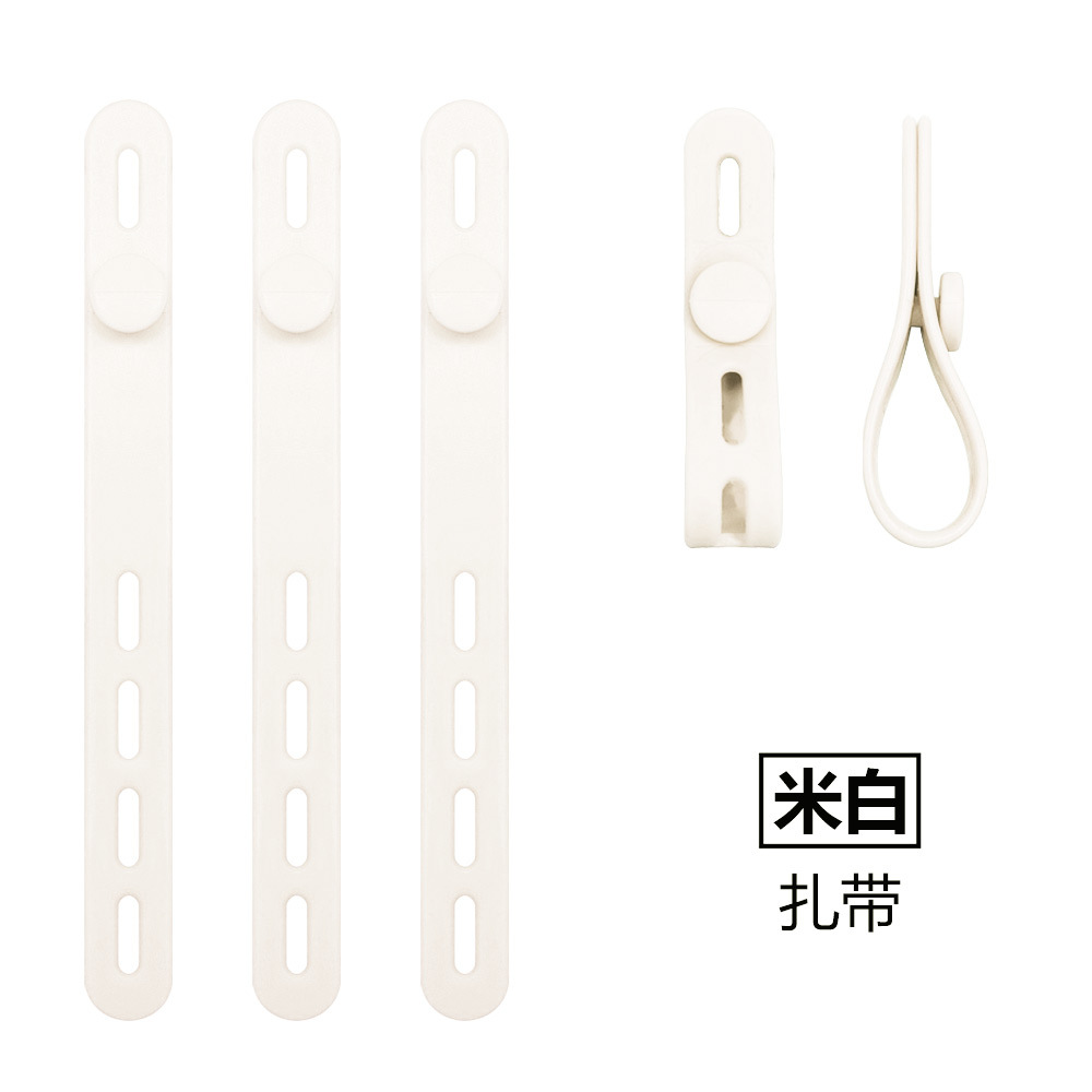 Organizador de cables de silicona ajustable, almacenamiento de cables de datos, brida, enrollador de cables para auriculares, fijador de cables, organizador de cables