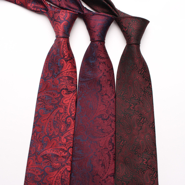 men's burgundy retro tie