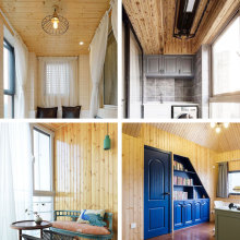 S云杉免漆扣板吊顶阳台杉木实木墙裙护墙板材卫生间室内桑拿板材