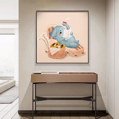 漫画アニメーション象子供部屋寝室吊り絵画モダンなミニマリスト装飾絵画ニッチアート油絵