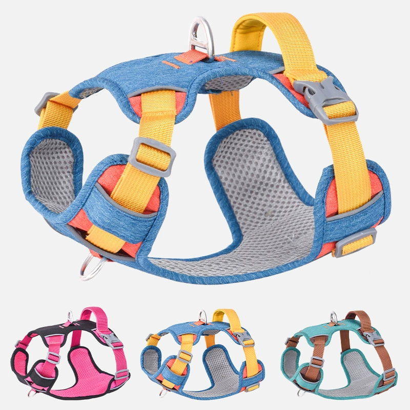 Взрывозащищенный светоотражающий жилет для домашних животных, шлейка для собак, анти-отрывной поводок для собак, прямая продажа от производителя