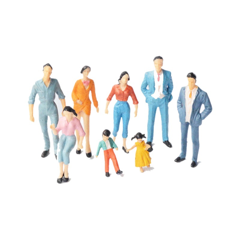 Mini simulación muñeca edificio arena Mesa escena material decorativo Colorido figura modelo miniatura paisaje pequeña figura colorido hombre