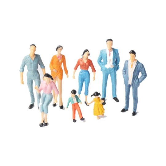 Color character model miniature landscape figurine color mini simulation figurine building sand table scene decoration material