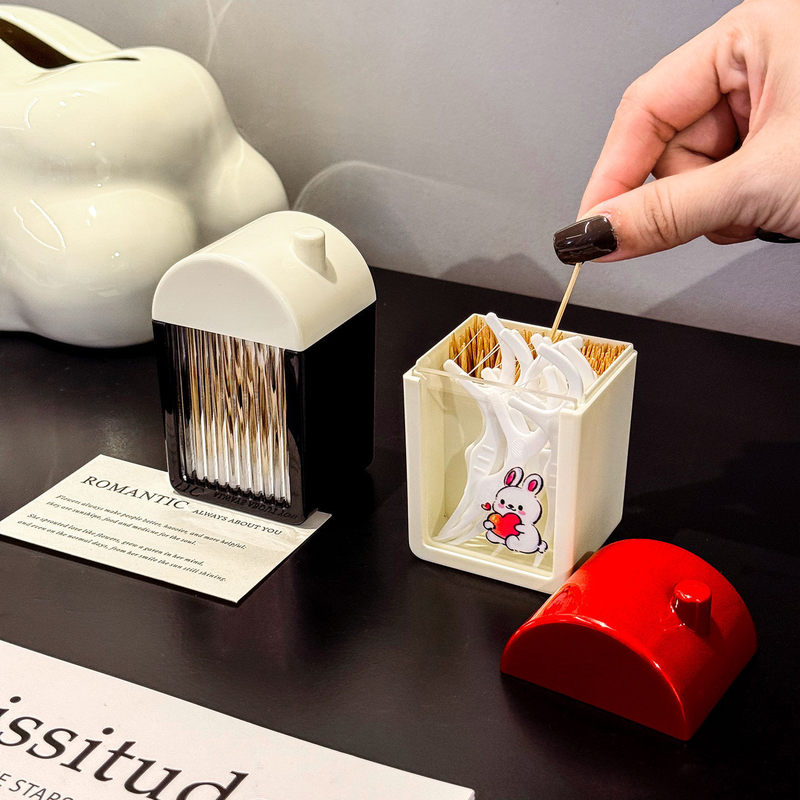 小众中古风牙签筒家用牙线罐棉签盒2025新款牙签盒创意高级高颜值|undefined