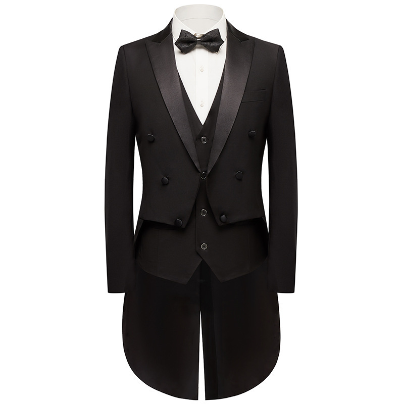 Tuxedo Men's Suit Suit High-end Slim-fit Host Dress European Style British Stage Piano Performance Men's Clothing