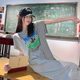 Summer new women's loose slimming letter printed t-shirt dress student commuter mid-length fairy skirt fashion
