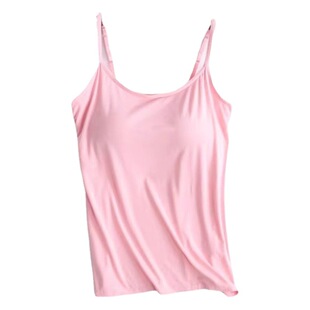 Cross-border Europe and the United States lengthened modal low collar one-piece cup underwear with bottoming yoga sports women's camisole vest
