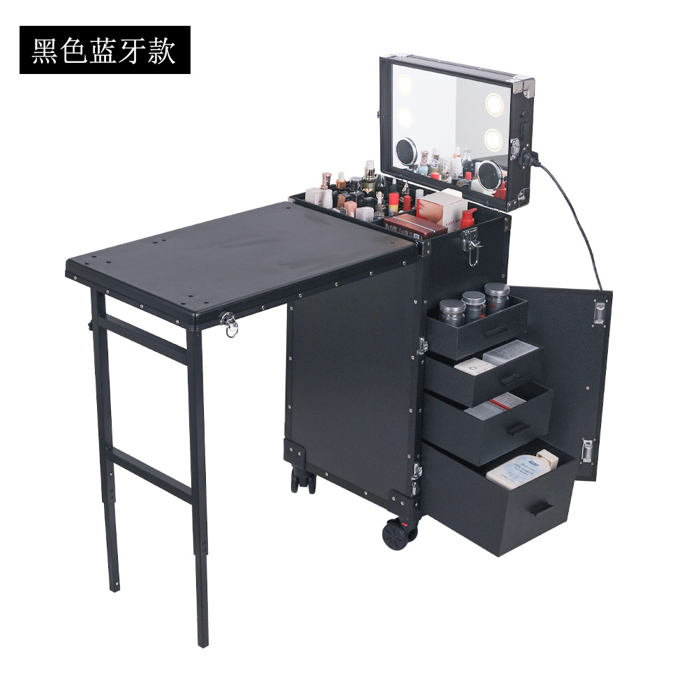 Caja de maquillaje de gran capacidad, multifuncional, ideal para cosméticos y manicura, calidad premium