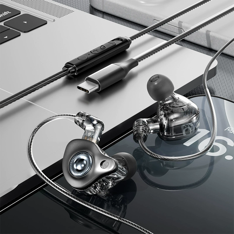 Новый частный модельный HIFI лихорадочный проводной наушники компьютерный мобильный игровой гарнитур с микрофоном, подключение и несъемный кабель