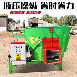 养殖场省工拌草机电机直连TMR搅拌机内部结构 全日粮制备机图片