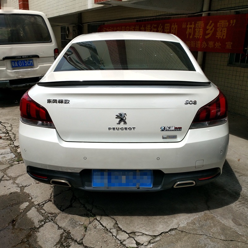 Suitable for 2011-2017 Peugeot 508 Rear Wing Logo 508 Modification Special Punch-Free Paint Pressure Rear Wing