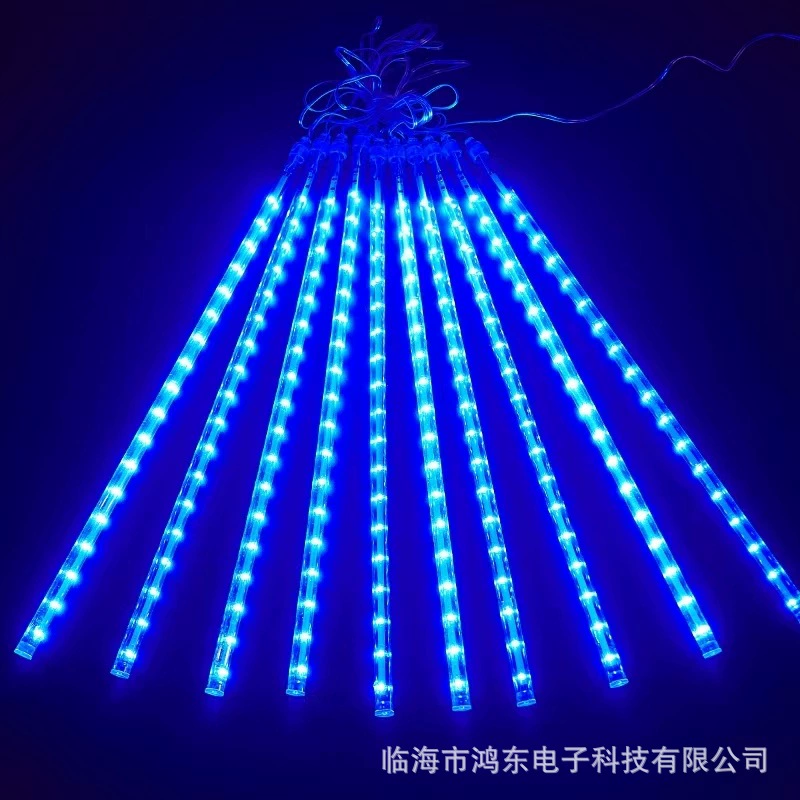 LED-стробы метеоритного дождя, модели на солнечной батарее или сетевые, водонепроницаемые трубки, длина 3.5–6.6 м
