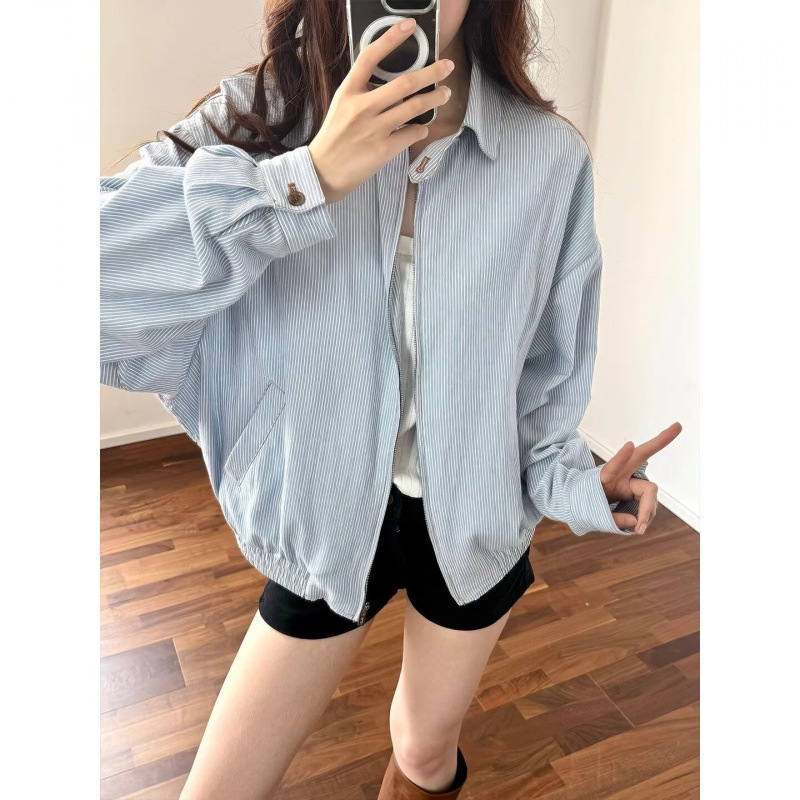 2024 Letter Long-Sleeve Shirt Japanese Hong Kong Style Ins Loose Shirt Men's Summer Trendy Versatile Casual Jacket