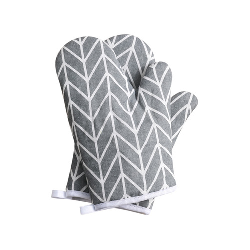 Factory direct sales Nordic style heat insulation gloves anti-scalding microwave gloves high temperature resistant kitchen baking oven gloves