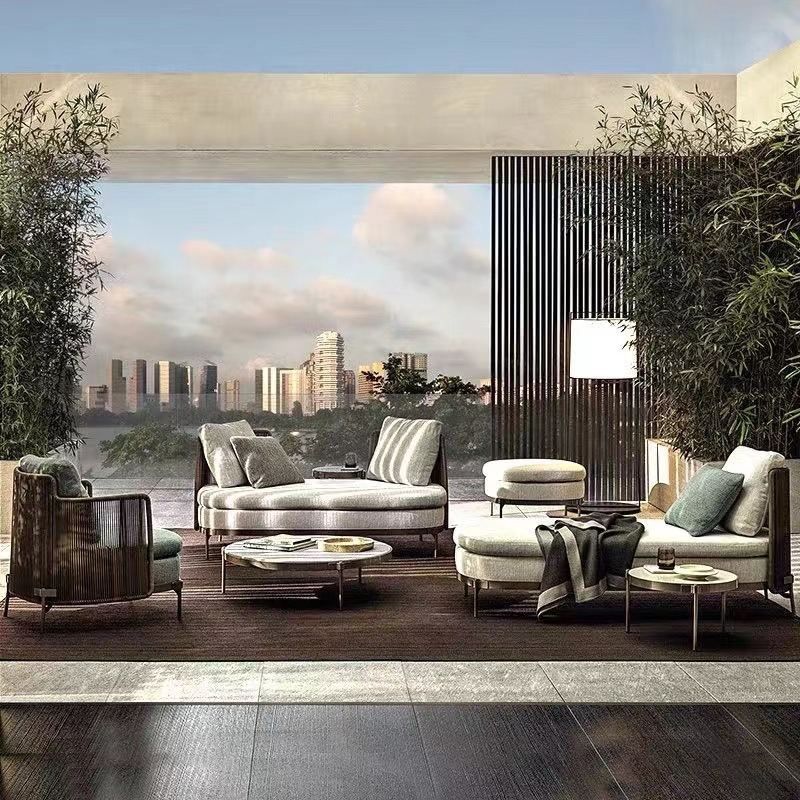 Hotel Nordic Residence Salón de caña Sofá Villa Patio Terraza Diseñador Recepción Negociaciones al aire libre