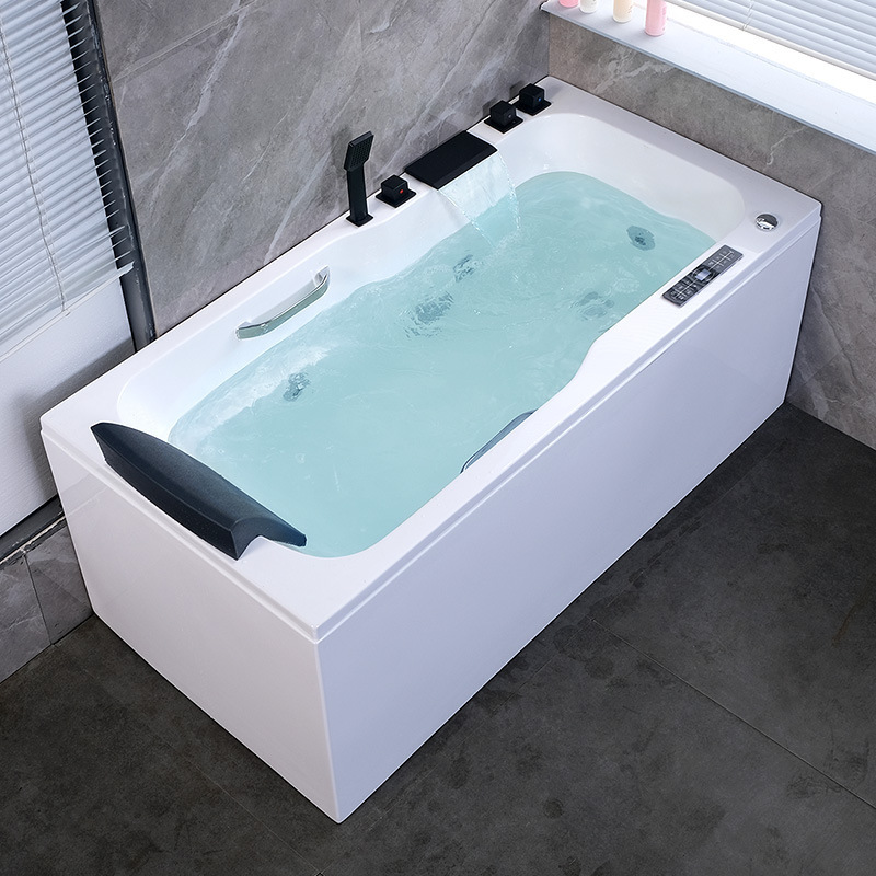 Bathtub for Home Use, Small-Sized Adult Acrylic Massage Heated Constant Temperature Surf Bathtub, Single-Person Armrest Bathtub, Thickened Bathtub for Home Use, Small-Sized Adult Acrylic Massage Heated Constant Temperature Surf Bathtub, Single-Person Armrest Bathtub, Thickened
