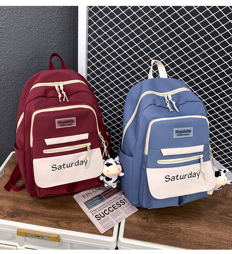 Schoolbag Female Korean High School Student Multi-layer Large-capacity Backpack Grade Five, Grade Six Junior High School Student Versatile Ins Backpack display picture 20